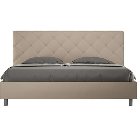 Letto Matrimoniale Large 180x200 cm Senza Rete Priya Tortora (1/5)