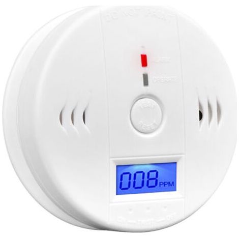 Kohlenmonoxidmelder mit Alarm, CO-Sensor, LCD-Bildschirm, Speicherfunktion, batteriebetrieben (1/5)