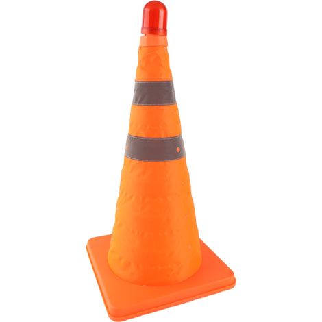 Cône de signalisation réfléchissant à vision nocturne, orientable, pour le stationnement, hauteur maximale de 45 cm. (1/5)