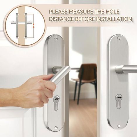 Béquilles De Porte - Zinc - Angle Droit - Pour Porte Chambre Entrée Bois - 1 Pièce (1/4)