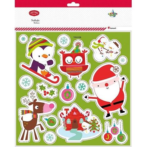 Set de 16 pegatinas 3D de cuentos de hadas con elementos mágicos para Navidad