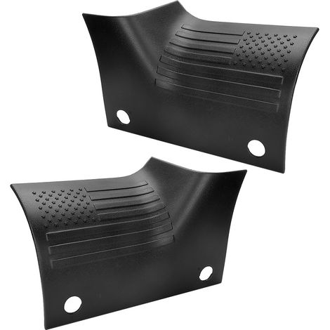 Couvercle d'angle de capot de moteur noir, 2 pièces, garniture de protection, Style drapeau américain adapté à la Jeep Wrangler JL 18 820919 (1/5)