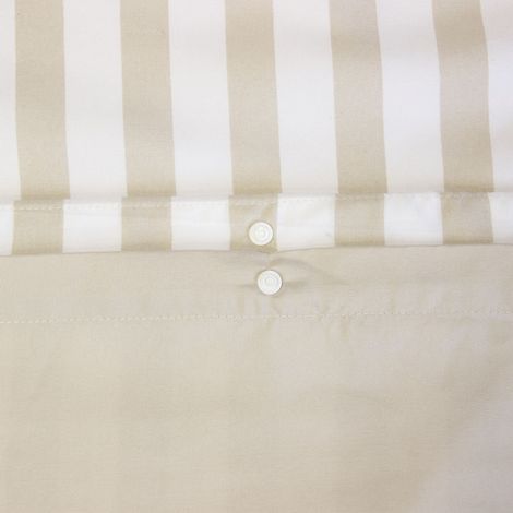 Set biancheria da letto in microfibra a righe beige, 2 posti