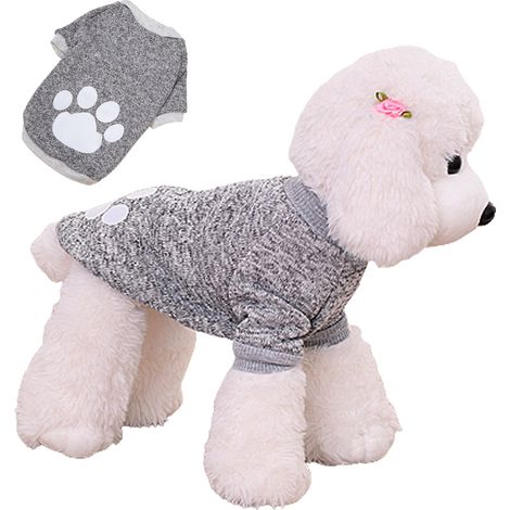 Pull Chien - Vêtement Chaude Polaire Imprimé - Pour Automne Et Hiver - Taille M (1/5)
