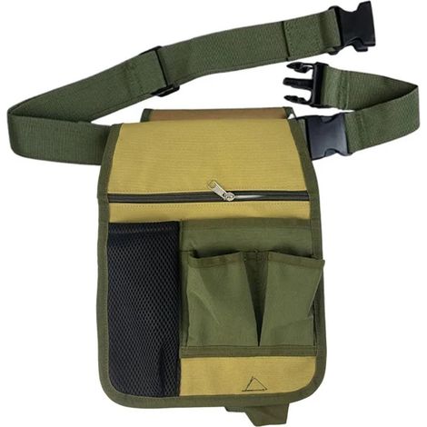 Sac banane en toile pour quincaillerie et outils de jardinage — Ceinture de jardinage portable, renforcée et multi-poches. (1/5)