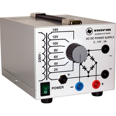 [NEUWERTIG] B-Ware Statron Labornetzgerät Netzteil Stromversorgung 5359.0 2x Ausgänge 2-14V 3A 42W (1/2)