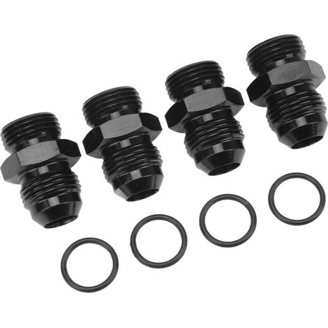 4 raccords mâles ORB en alliage d'aluminium, joint torique 1500 PSI, adaptateur évasé mâle pour refroidisseur d'huile et pompe à carburant, 8AN ORB vers 8AN (1/5)