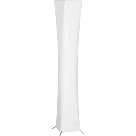 Lampadaire avec abat-jour en papier, interrupteur au pied, 3 niveaux d'intensité lumineuse, blanc