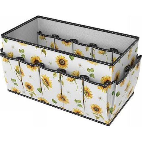 TrAdE Shop Traesio - Box Scatola Salvaspazio 15 Tasche Contenitore Porta Oggetti Organizer 24x12.5x13 - (1/2)