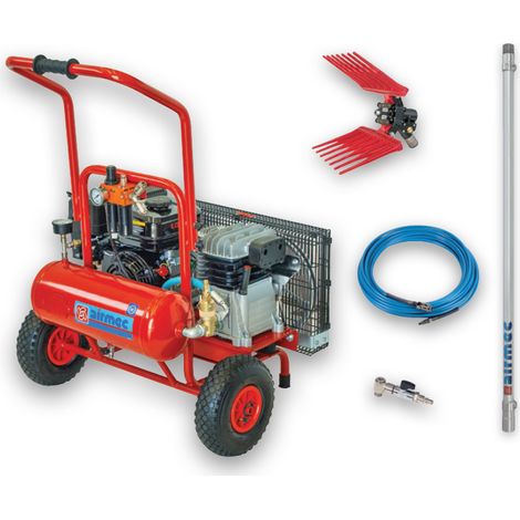 AIRMEC KIT EASY 260 MOTOCOMPRESSORE BENZINA 4 HP + ABBACCHIATORE OLIVE