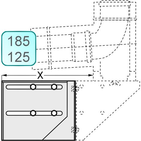 Verlängerung Wandkonsole INOX DN185, Ausf. 1, 64-209 mm - 48000010427 von Weishaupt