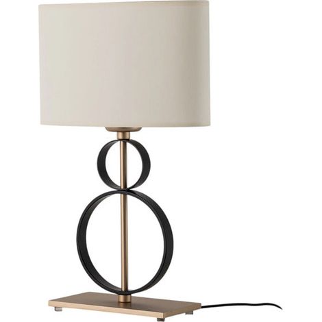 [GEBRAUCHT] B-Ware Tischleuchte Lampe Priam schwarz gold Stahl Schalter 42 cm E27 LED Leuchte Lampe (1/2)