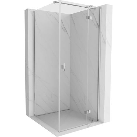 Mexen Mist H T Duschkabine Schwenkbar Rechts 100 x 100 cm, Transparent, Chrom - 8A5T-100-100-01-00-P (1/5)