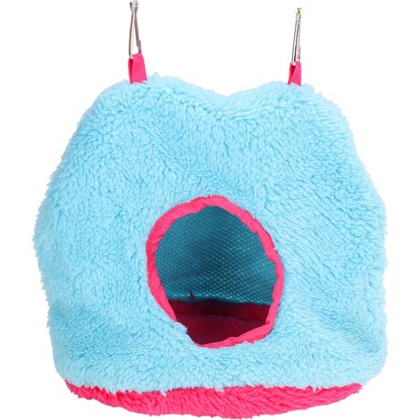 1 Nid suspendu, peluche douce, hamac hiver, crochet installation, cage perroquet perruche (1/5)