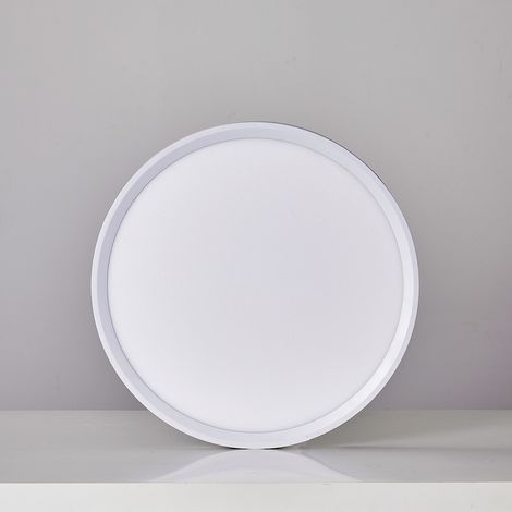 Plafonnier LED Rond 18W Extra-Plat CCT Ø230 mm, Lampe Superslim Sceneswitch 3 ambiances - Blanc (1/5)