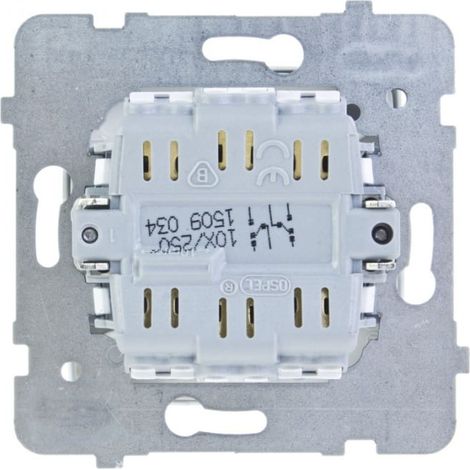 Interrupteur double Karo pour escalier, perle argentée ŁP-10S/m/43