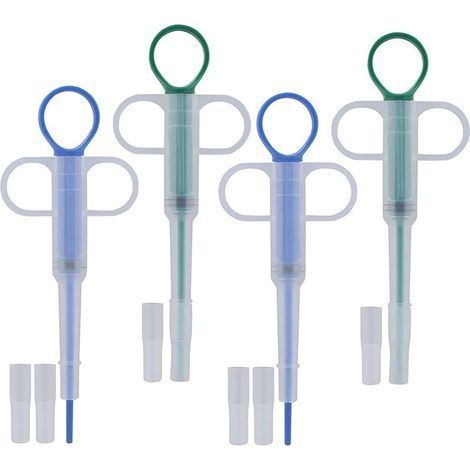 4 PCS Animaux Médecine Médecine Distributeur Médicament Seringue pour Chien Chat Mangeoires de Médicaments Pilule Seringue pour Chat Chien Pet Pill Dispenser Pet Pilule Tablet Feeder (1/3)