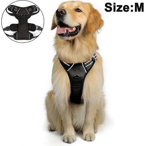 Harnais pour chien, harnais anti-traction avec 1 attache pour laisse, rembourré et réglable (1/5)