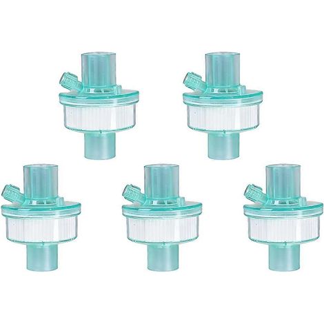 Filtre à gaz 5 pièces, filtre bactérien et viral, échangeur de chaleur et d'humidité avec filtre pour adultes, enfants, nourrissons et usage vétérinaire (1/5)