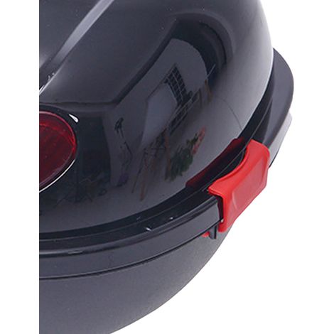 Großvolumiger, wasserdichter und stoßfester Motorradkoffer, kompatibel mit Rollern (schwarz) (1/5)