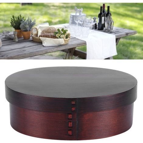Fiambrera de madera de 17,5 x 13,5 cm para el almuerzo en la escuela u oficina - Recipiente portátil para comidas para estudiantes y trabajadores. (1/5)