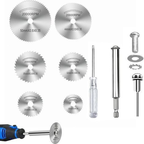 Mini Scie Circulaire pour HSS, Lames de Scie Circulaire et Disques de Coupe pour Couper Bois, Plastique et Métal, Compatible avec Série (1/5)