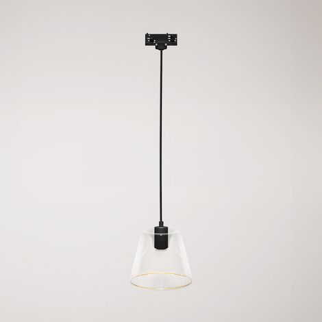 Creative Cables - Candeeiro suspenso com cone transparente Lâmpada fantasma para carris - lâmpada incluída
