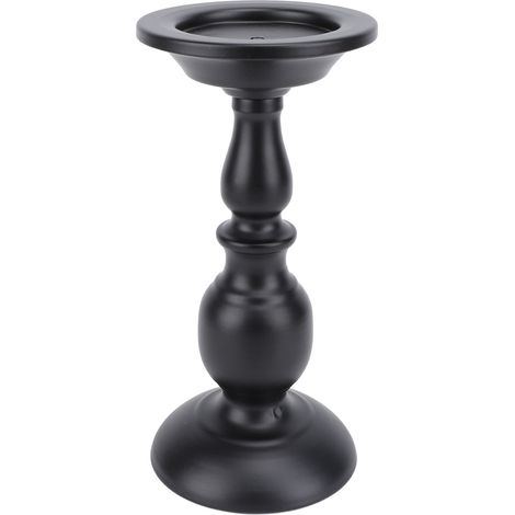 Bougeoir vintage en fer noir, chandelier décoratif élégant pour table, mariage, salle à manger, fête, anniversaire, 22 cm, 280 g, 1 pièce (1/5)