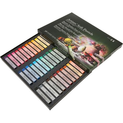 Pastel sec tendre 36 teintes, bâtonnets de craie pastel professionnels pour artistes, fournitures de dessin et peinture pour bureau et école. (1/5)