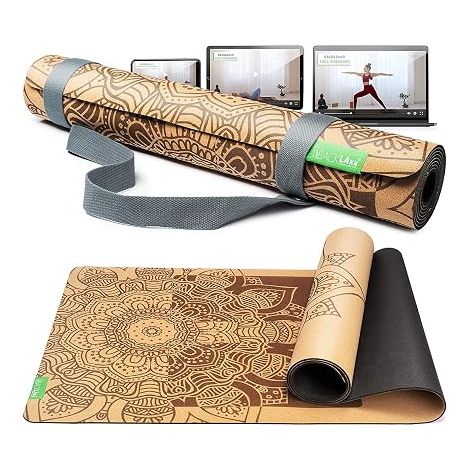 Cork Yoga Mat Natural Rubber Non Slip Yoga Mat Mat Strap Yoga Mat (1/5)