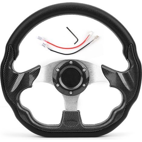 Volant en Fiber de Carbone, Diamètre 320MM, adapté à la Plupart des Voitures, Volant (1/5)