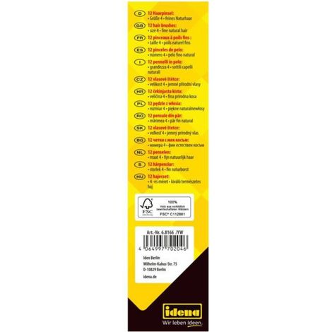 Pinceau - set de pinceaux Idena - 90088 (1/4)