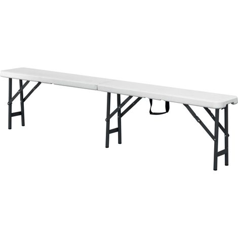 Banc pliable - Acier/PEHD - 1830x300x440mm - 400kg max - SIESTA - Saro