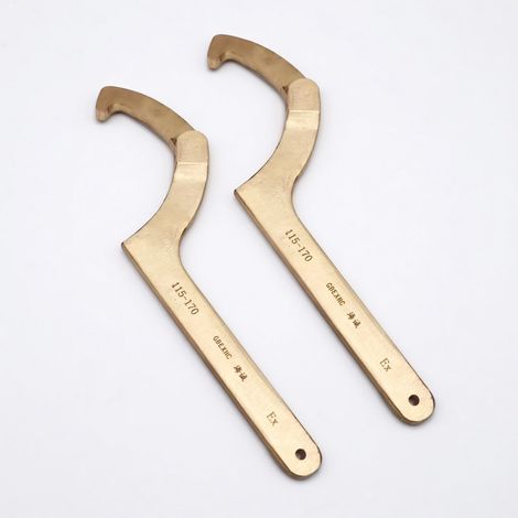 Llave de gancho ajustable antichispas de bronce de aluminio 19-50 mm (1/5)