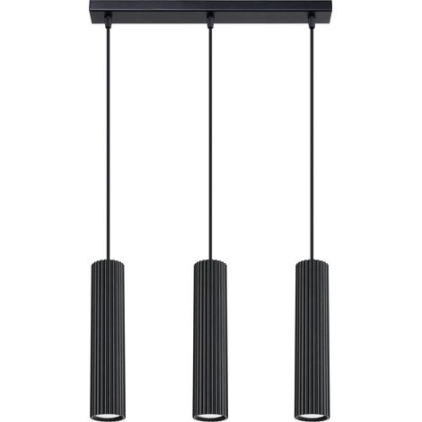 Lámpara colgante Moto negro, 3 luces (1/5)
