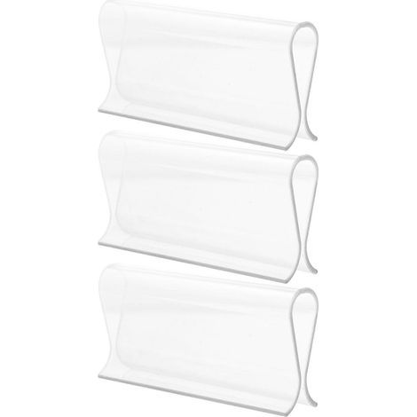 Set mit 3 Vorhangclips, Kunststoffzubehör für Rollläden in Büro und Wohnung – 8,7 x 4,1 cm – Transparent (1/4)