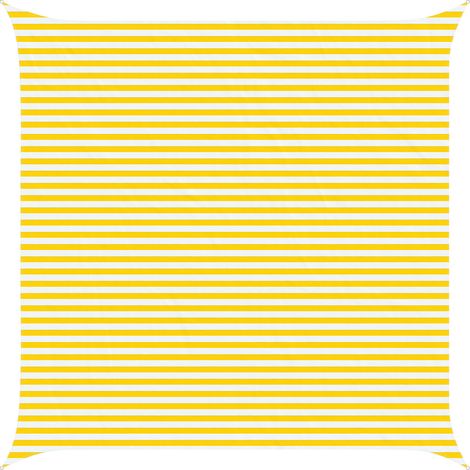 Toldo Vela de Sombra Amarillo y blanco 5 x 5 m vidaXL
