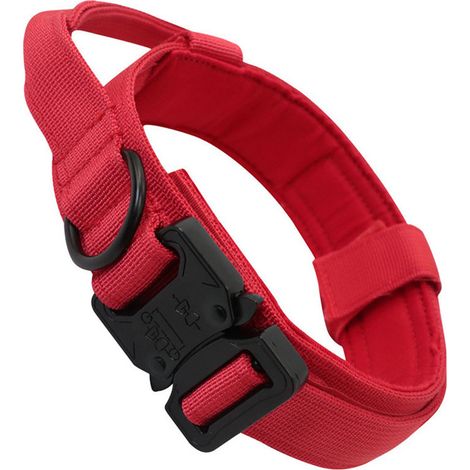 Collier Tactique Pour Chien - Nylon 1680d Renforcé Avec Boucle Métal Et Poignée De Contrôle - Résistant Jusqu'à 300kg - Pour Petit Moyen Et Grand Chien (1/5)