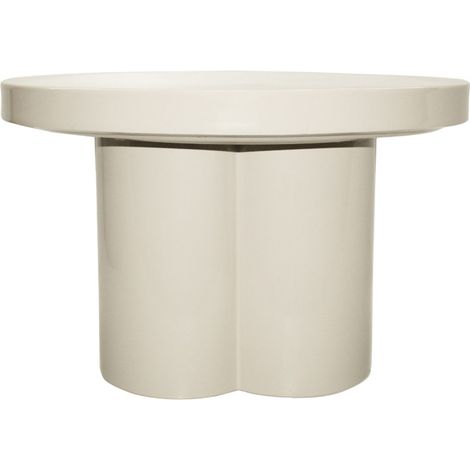 FIONA-Table basse ronde D56 cm Blanc cassé (1/4)