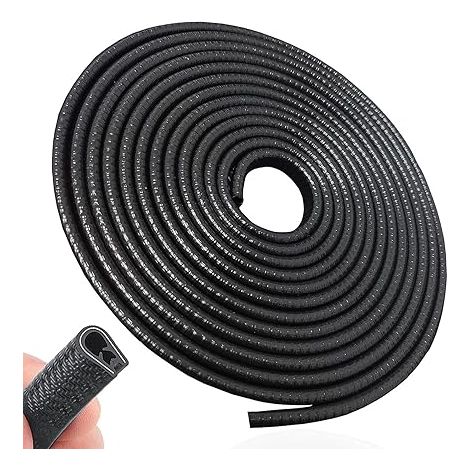 Protection de Bord de Portière de Voiture en Caoutchouc Noir, Forme de U sans Colle, Compatible avec la Plupart des Voitures, Installation (1/5)