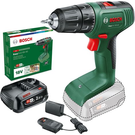 Bosch 06039D8000 Cordless 18v Drill Driver EasyDrill 18V-40 + 2.5AH Battery Kit