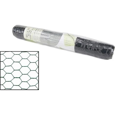 Rete metallica plastificata verde per recinzioni giardino orto recinto per animali piante 0.5x5m