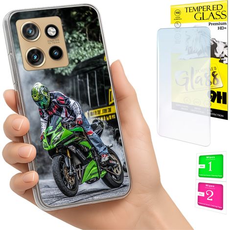 Custodia per Motorola Edge 50 Neo Photo Cover Case Back Case + Vetro 9H (1/5)