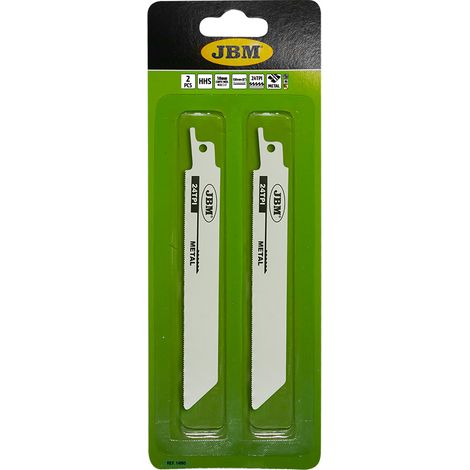 SET DE 2 HOJAS de sierra DE SABLE 150mm. 24TPI PARA METAL PARA REF. 60019 JBM14995 (1/2)