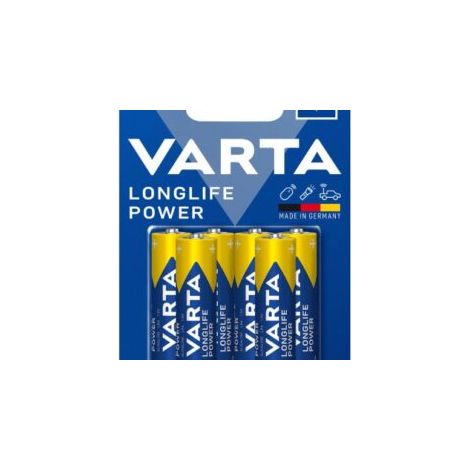 Piles alcalines LR06 (AA) Longlife Power 1.5 V - Blister de 6 - 4906/6 - Varta (1/3)