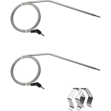 Compatibile con il kit sonda per carne ThermoPro da 2 pezzi TP16 e TP07, comprensivo di clip per griglia, presa per sonda e accessori per sensori di temperatura di ricambio.