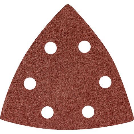 Delta Klett-Schleifpapier 93 x 93 mm P80, 5 Stück, mit 6 Löchern