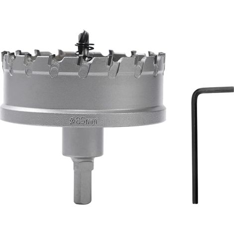 Scie cloche bi-métal 85 mm en métal dur Heavy Duty Grade industriel en acier inoxydable pour bois Mental Wood Acier inoxydable, plastique, cuivre (1/5)