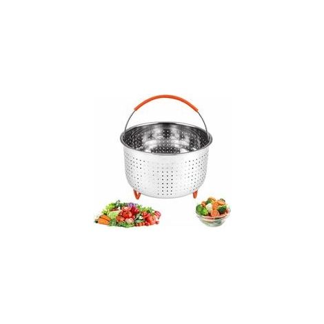 Panier à Vapeur en Acier Inoxydable, Paniers Cuit pour Casserole, Insert la Cuisson des Légumes et Aliments, 6L, Argent (1/5)
