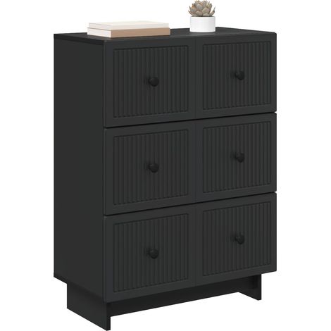 Maison Exclusive - Mobile con Cassetti Nero 66 x 34,5 x 90 cm Legno ingegnerizzato